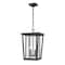 Z-Lite Seoul 2 Light Outdoor Chain Mount Ceiling Fixture, Black & Clear 571CHB-BK - alternate 1